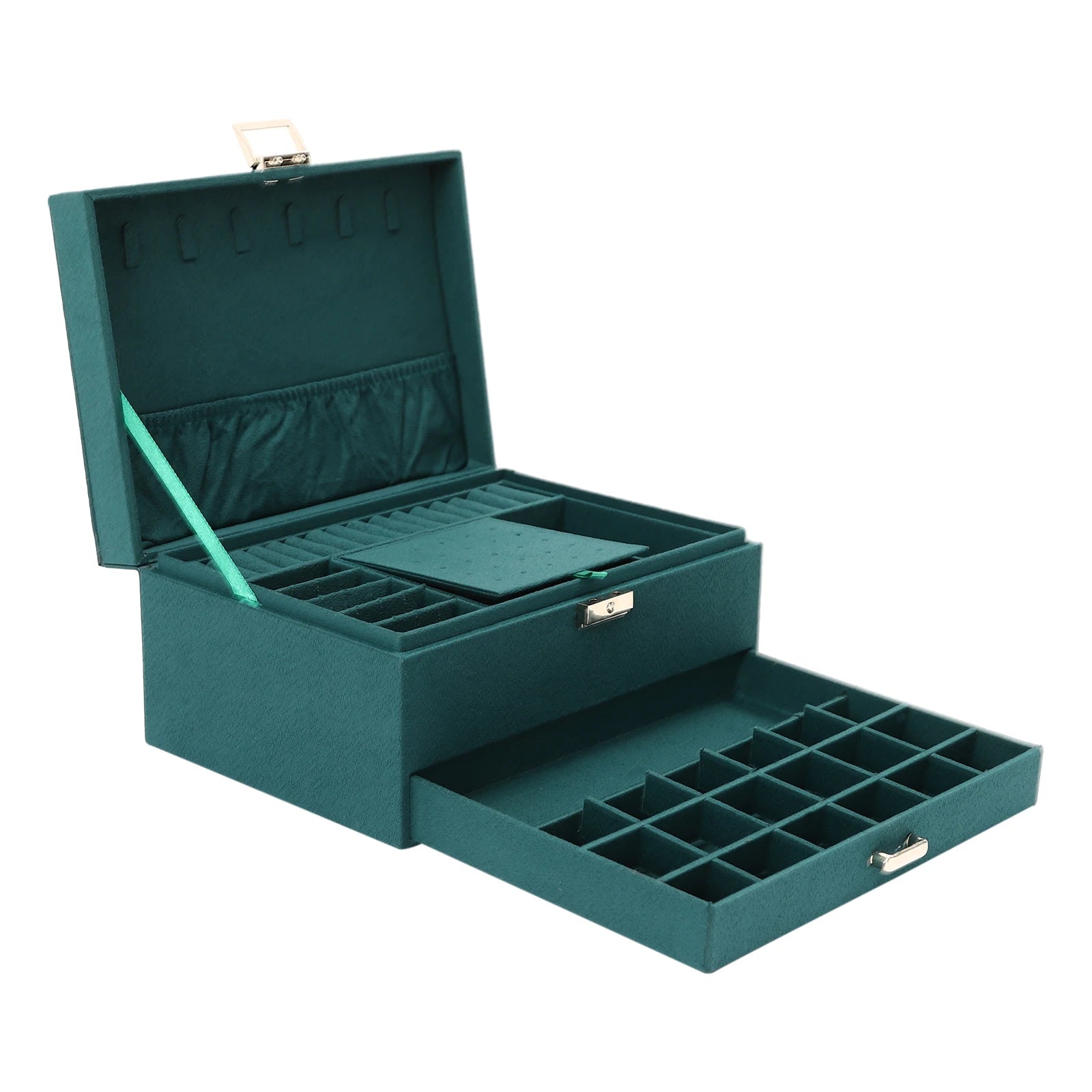 Jewellery Box 3 Tier Jewellery Box with Drawers and Watch Storage Compartment Girls Gift Jewellery Storage Travel for Women