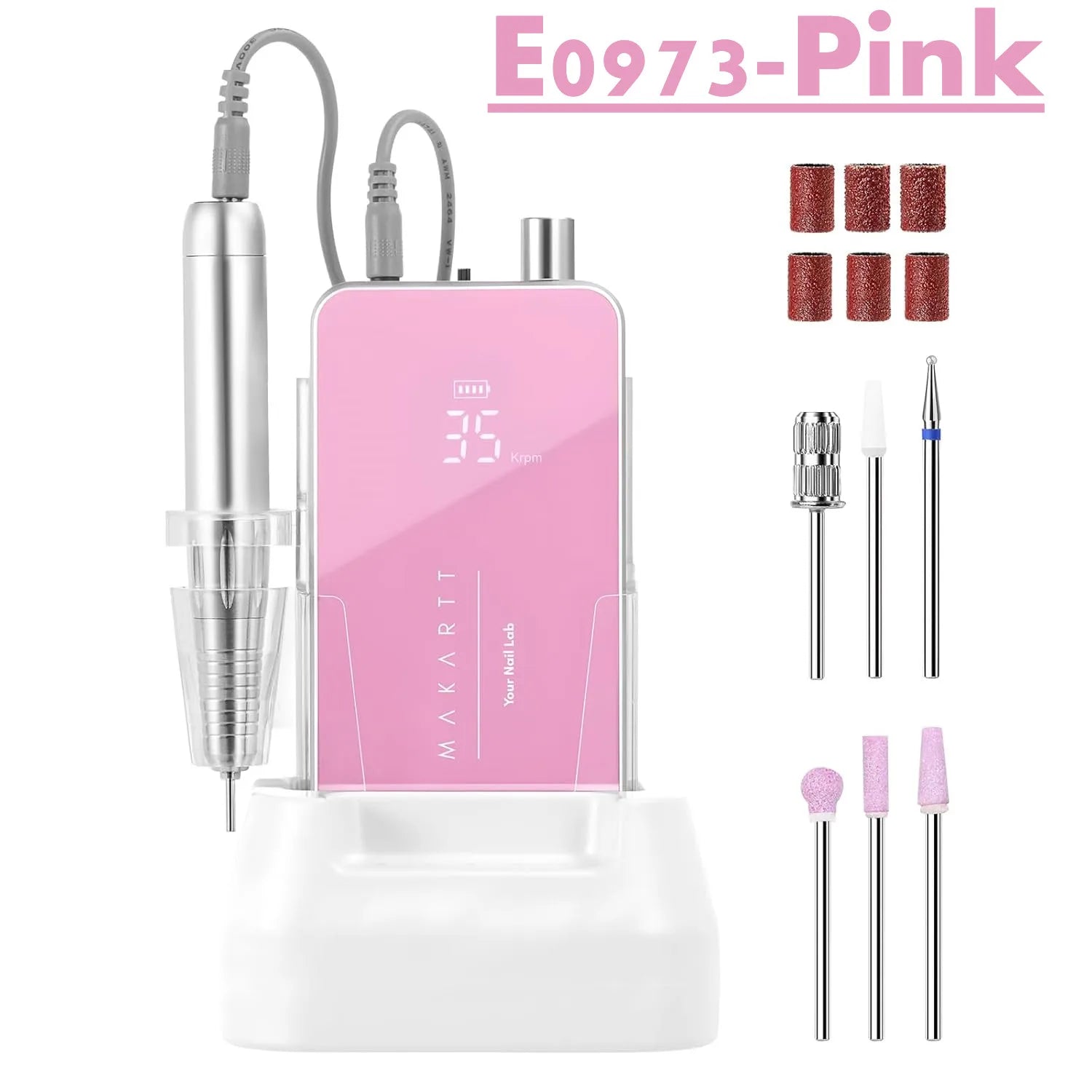 Electric Nail Drill File Machine Professional for Acrylic Gel Dip Powder Nails Poly Nail Extention Gel Manicure Pedicure Tool