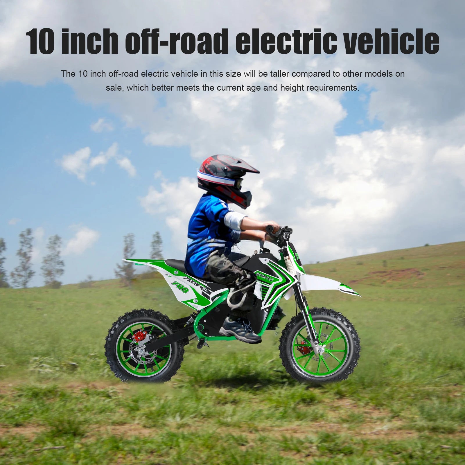 350W Electric Motorcycle Off Road, 36V Electric Dirt Bike, Kids Electric Dirt Bike, Mini Motocross Bike, Speeds Up to 25 KM/H