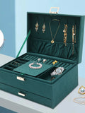 Jewellery Box 3 Tier Jewellery Box with Drawers and Watch Storage Compartment Girls Gift Jewellery Storage Travel for Women