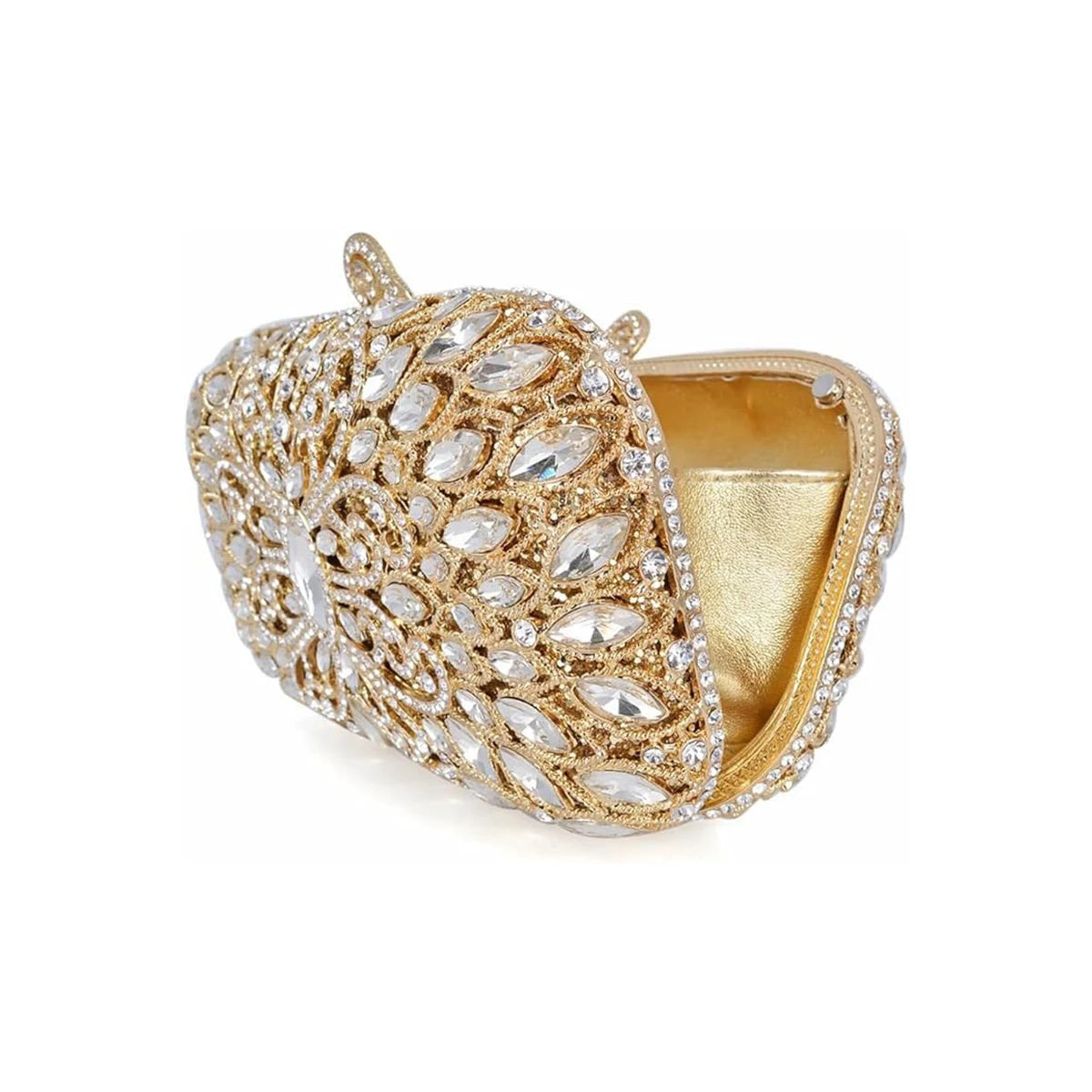 Glitter Women Square Box Rhinestone Evening Clutch Luxury Crystal Diamond Handbag Bride Wedding Purse for Banquet Party