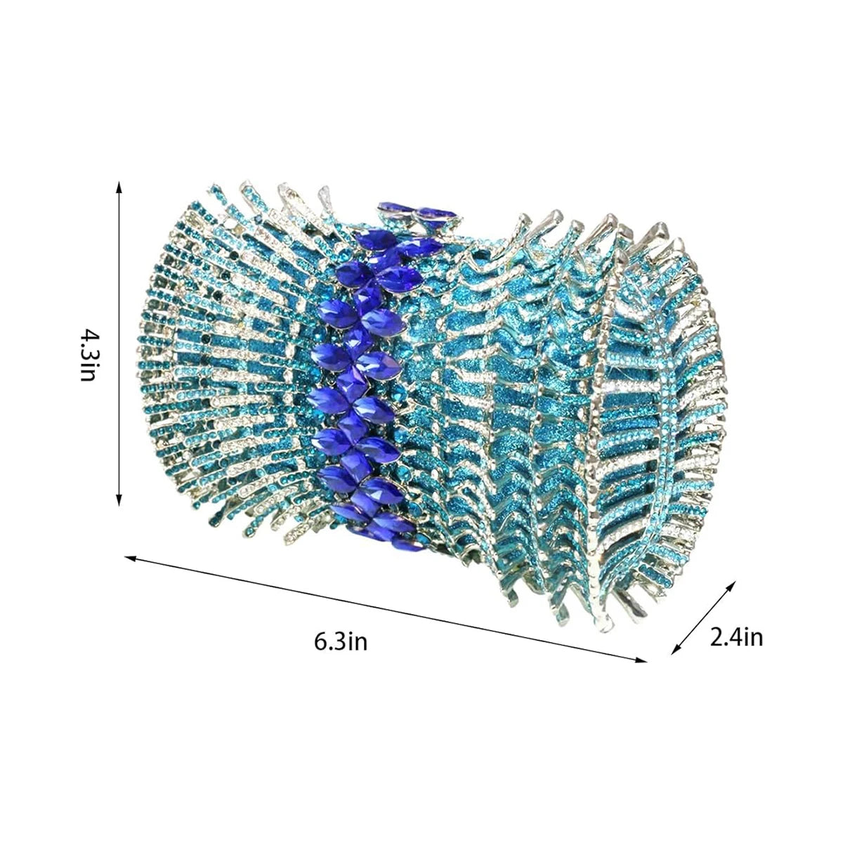 Women Luxury Rhinestone Evening Purse Glitter Crystal Clutch Bag Wedding Handbag for Cocktail Party