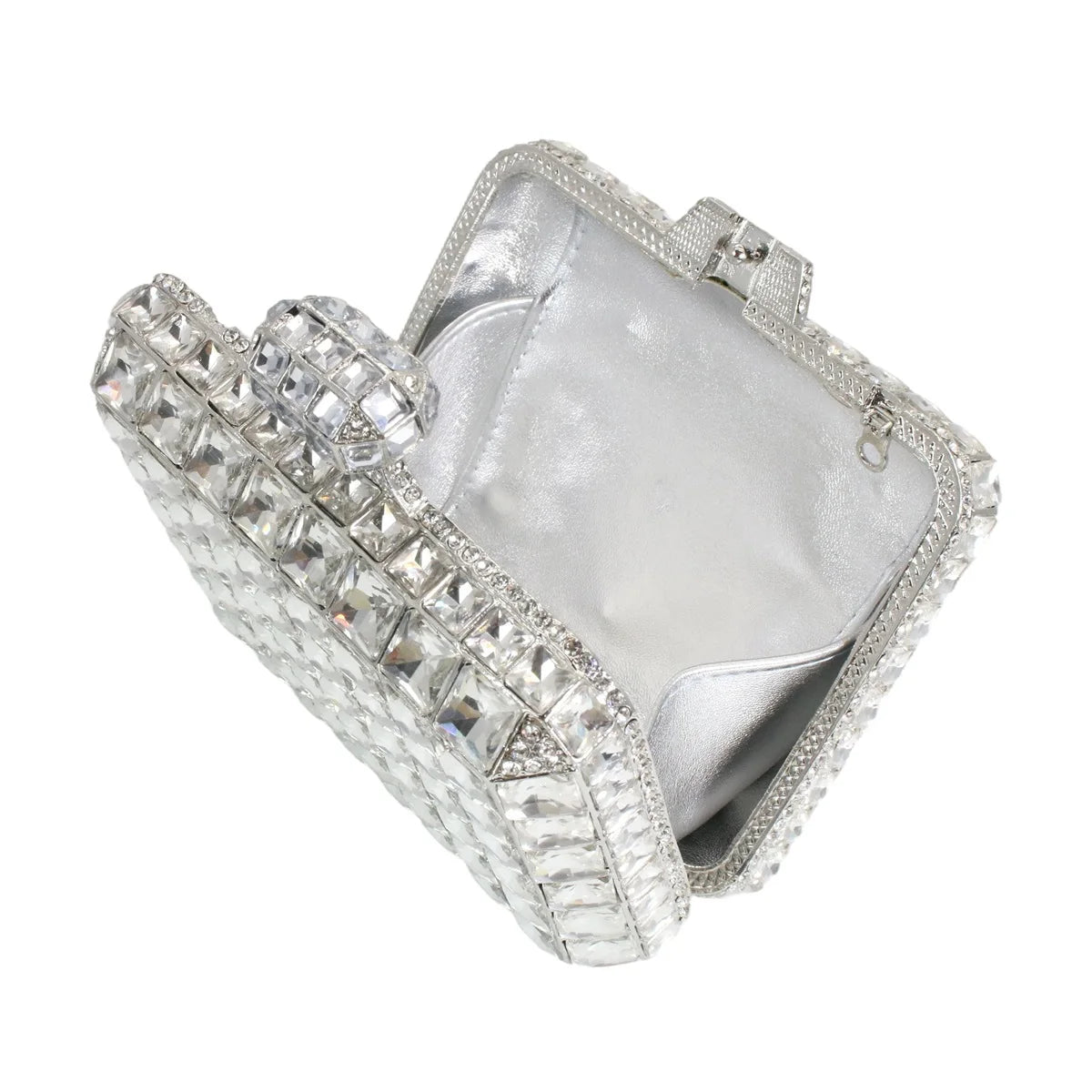 Women Unique Perfume Bottle Rhinestone Bag Glitter Crystal Evening Clutch Cocktail Party Purse for Weddind