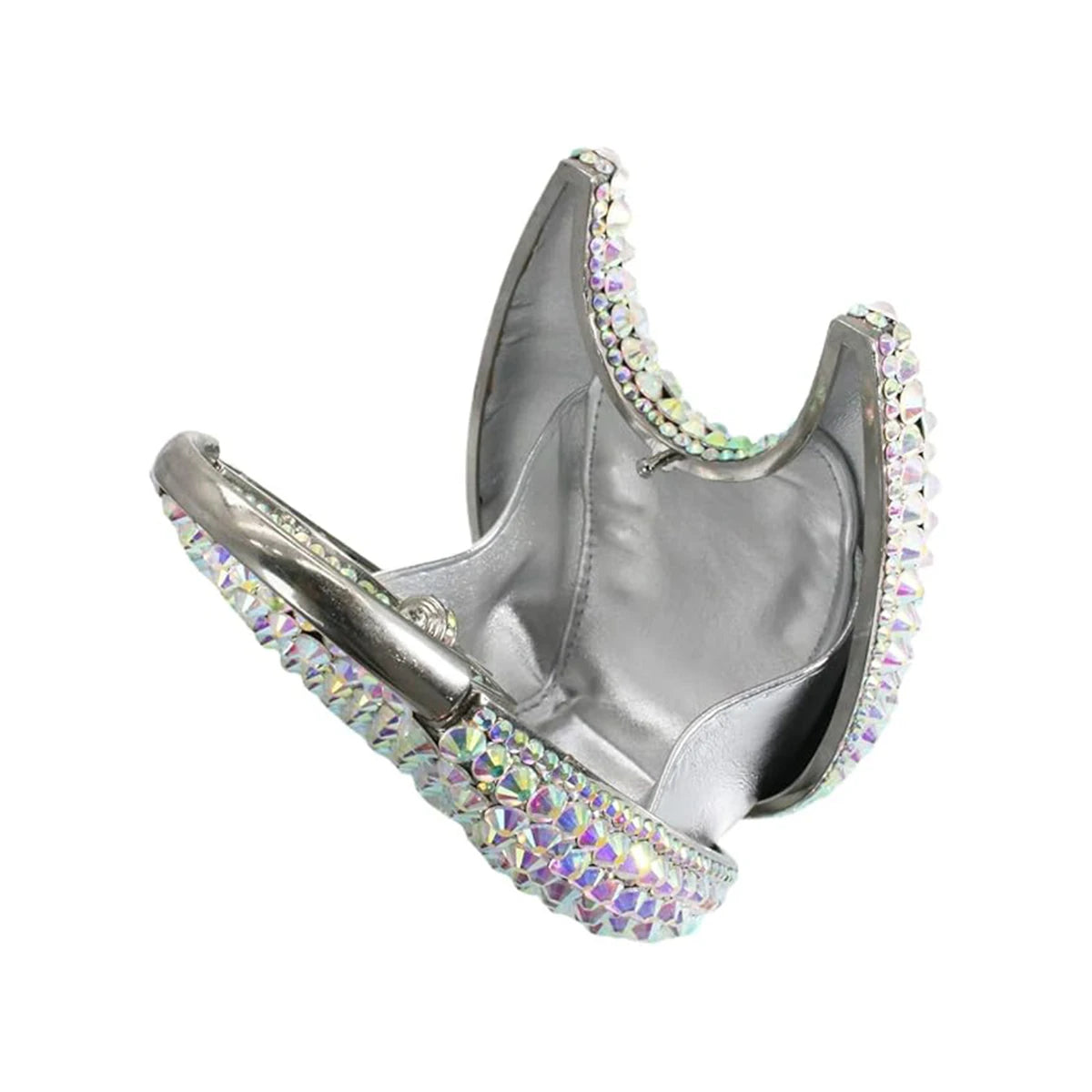 Luxury Women Rhinestone Evening Bag Dazzling Crystal Clutch Top Handle Purse Wedding Handbag for Cocktail Banquet