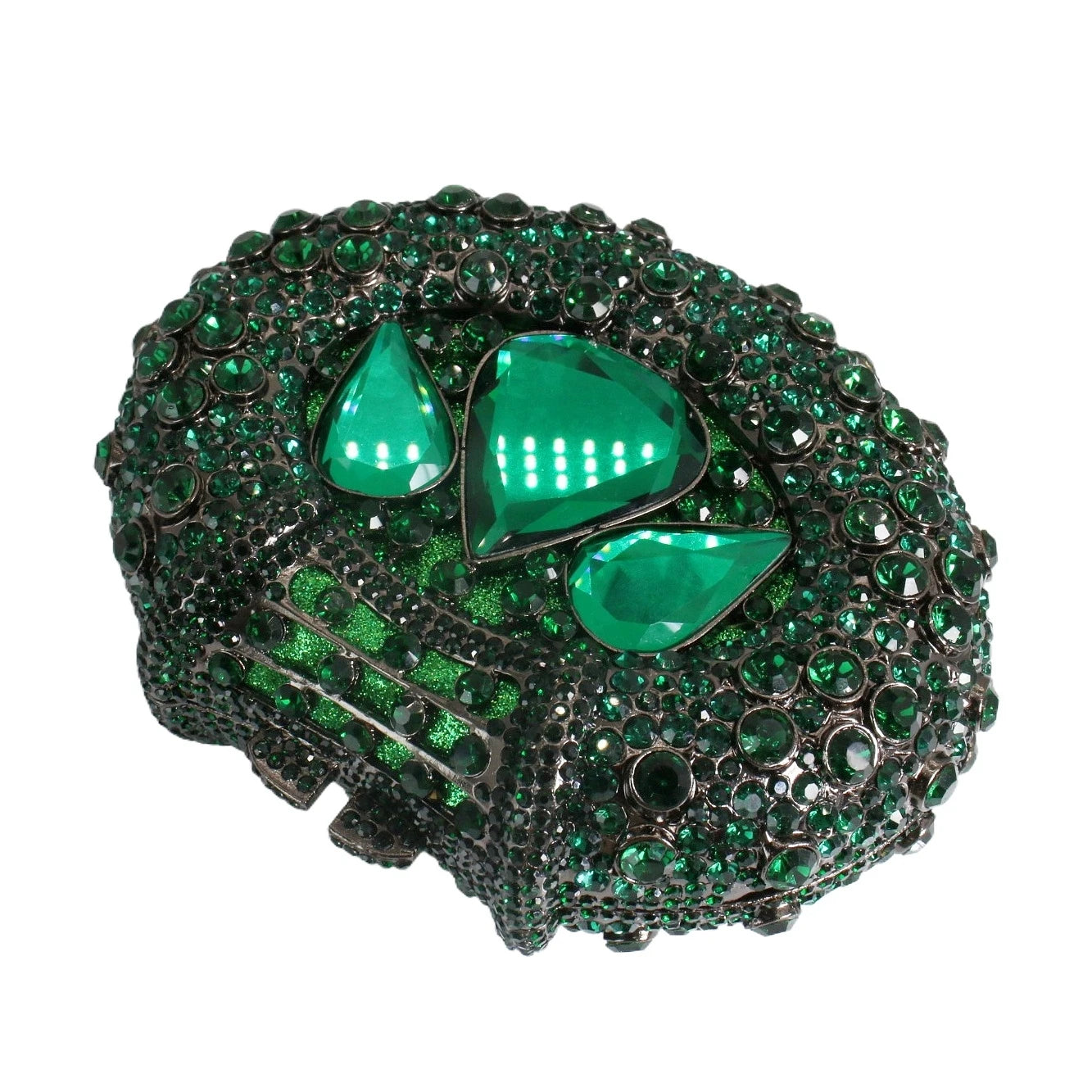 Luxury Women Stone Shaped Crystal Evening Bag Oval Rhinestone Clutch Diamond Handbag Purse for Banquet Cocktail