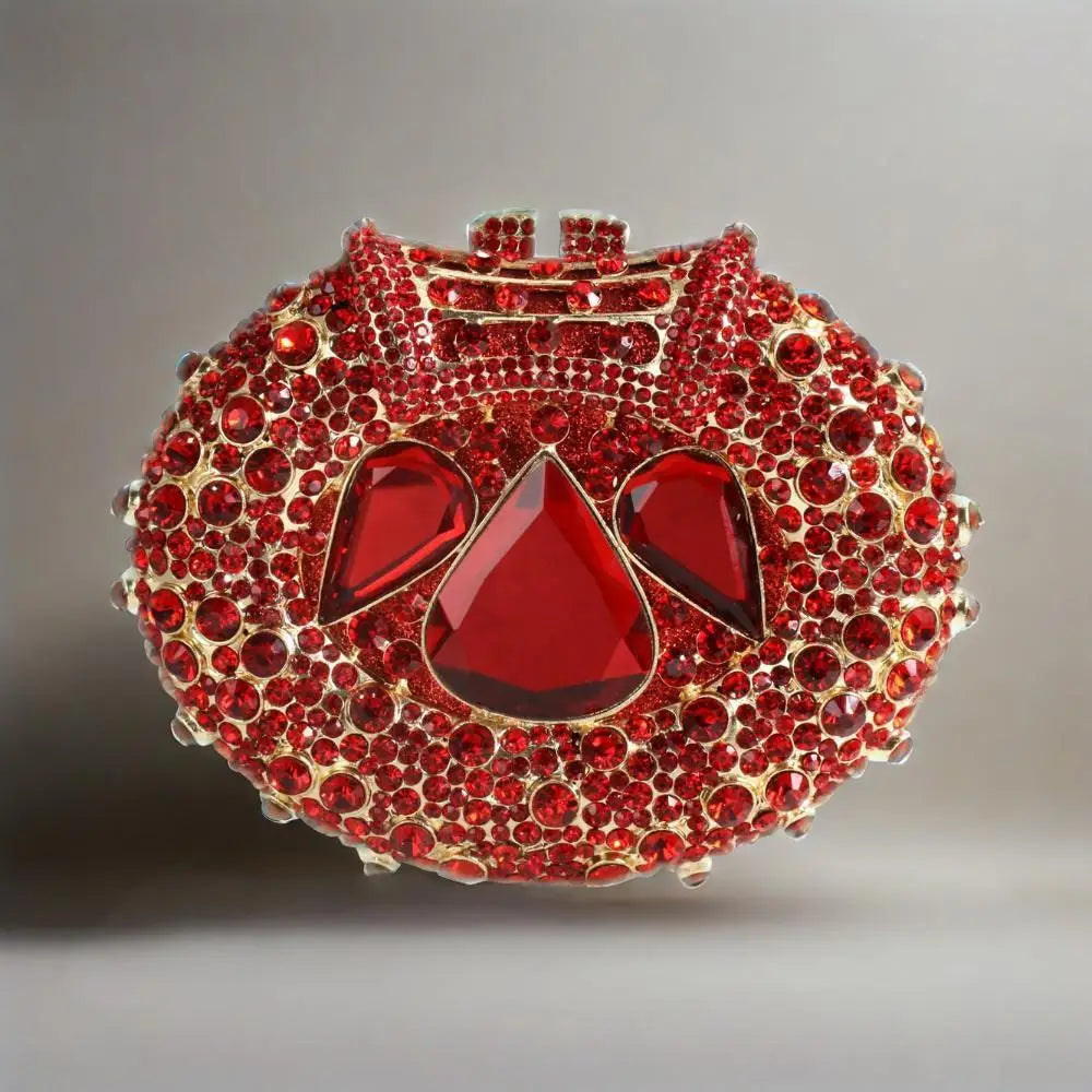 Luxury Women Stone Shaped Crystal Evening Bag Oval Rhinestone Clutch Diamond Handbag Purse for Banquet Cocktail