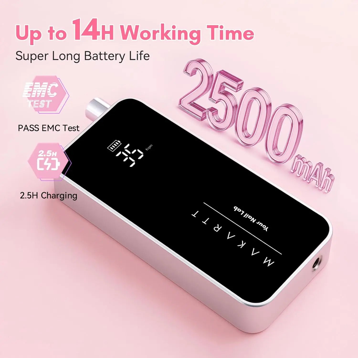 Electric Nail Drill File Machine Professional for Acrylic Gel Dip Powder Nails Poly Nail Extention Gel Manicure Pedicure Tool