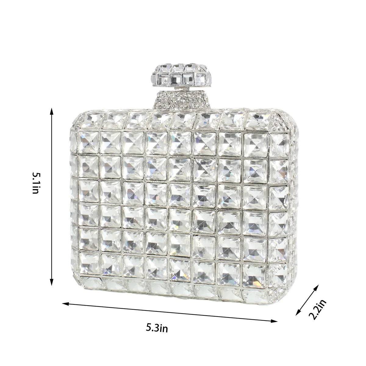 Women Unique Perfume Bottle Rhinestone Bag Glitter Crystal Evening Clutch Cocktail Party Purse for Weddind