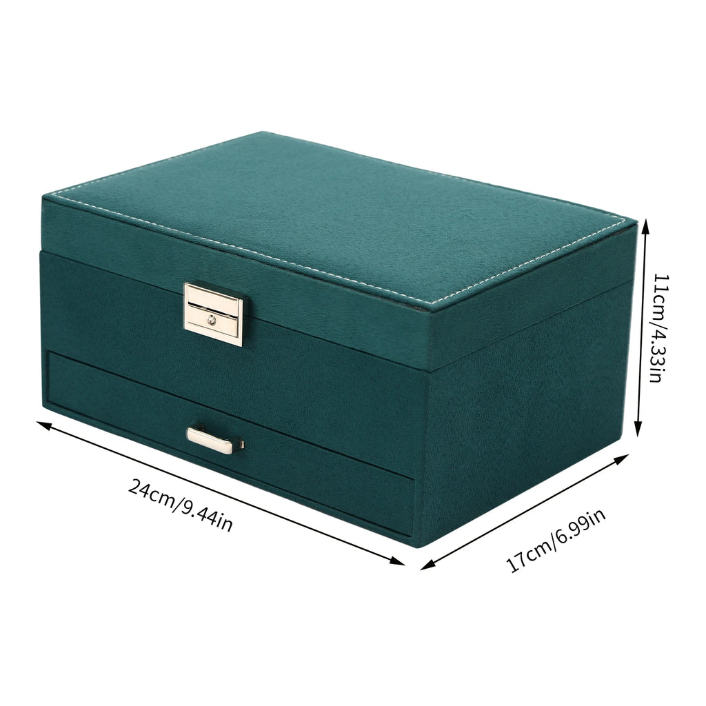 Jewellery Box 3 Tier Jewellery Box with Drawers and Watch Storage Compartment Girls Gift Jewellery Storage Travel for Women