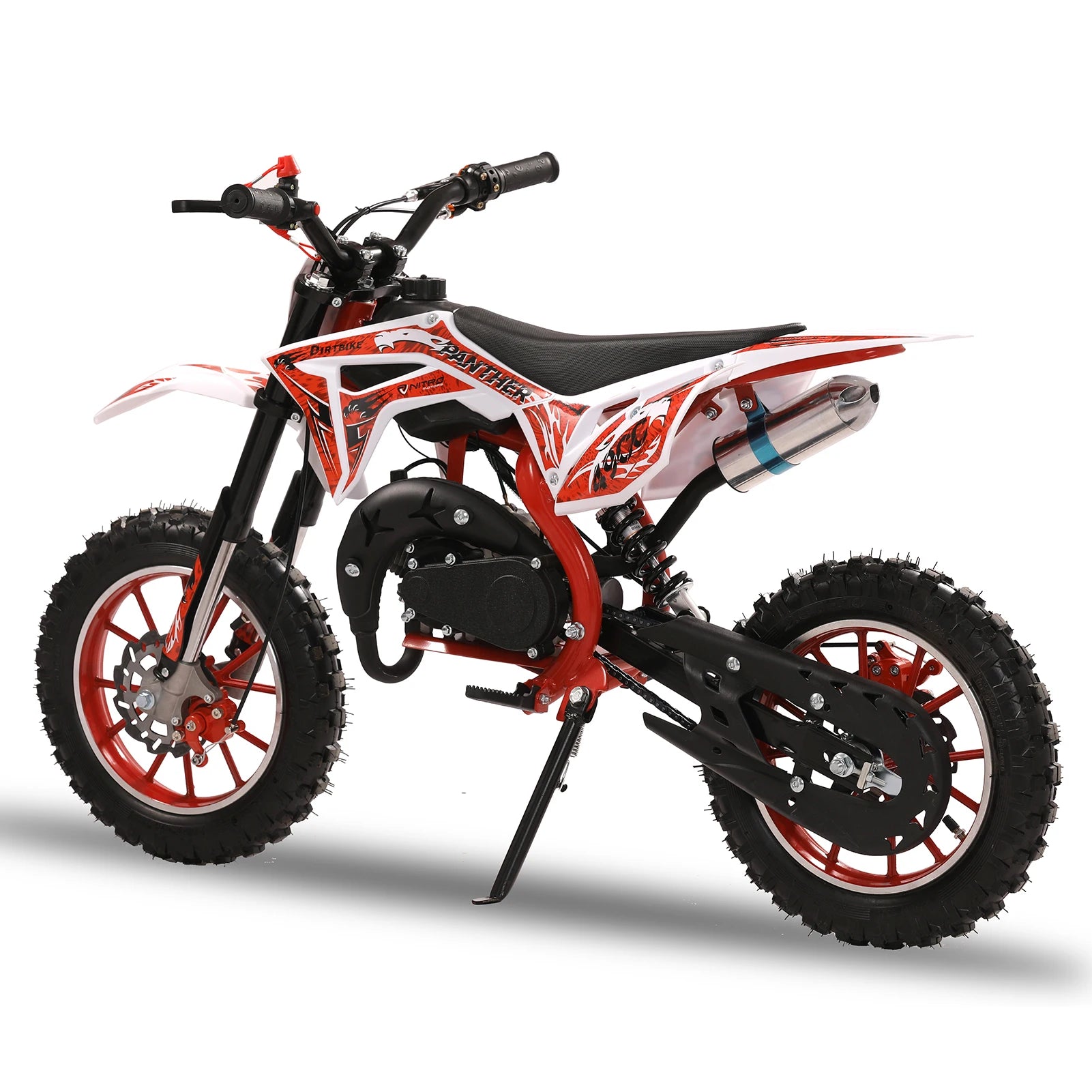 49cc 2-stroke off-road motorcycle, High performance mini motorcycle, equipped with brake system, and other safety devices