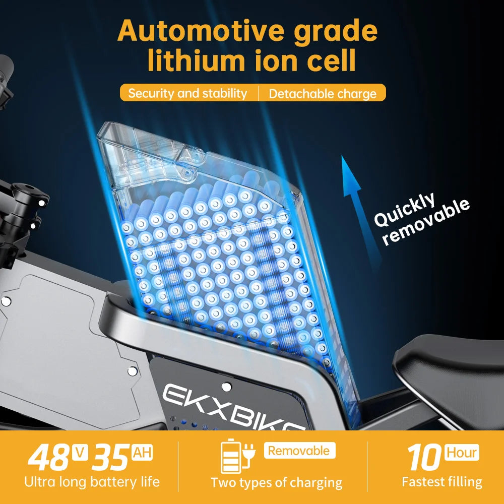 Adults Electric Bike EKX X21 2000W 48V35AH 55km/h Snow Electric Motorcycles 20“*4.0 Off Road Tyre Mountain Ebike