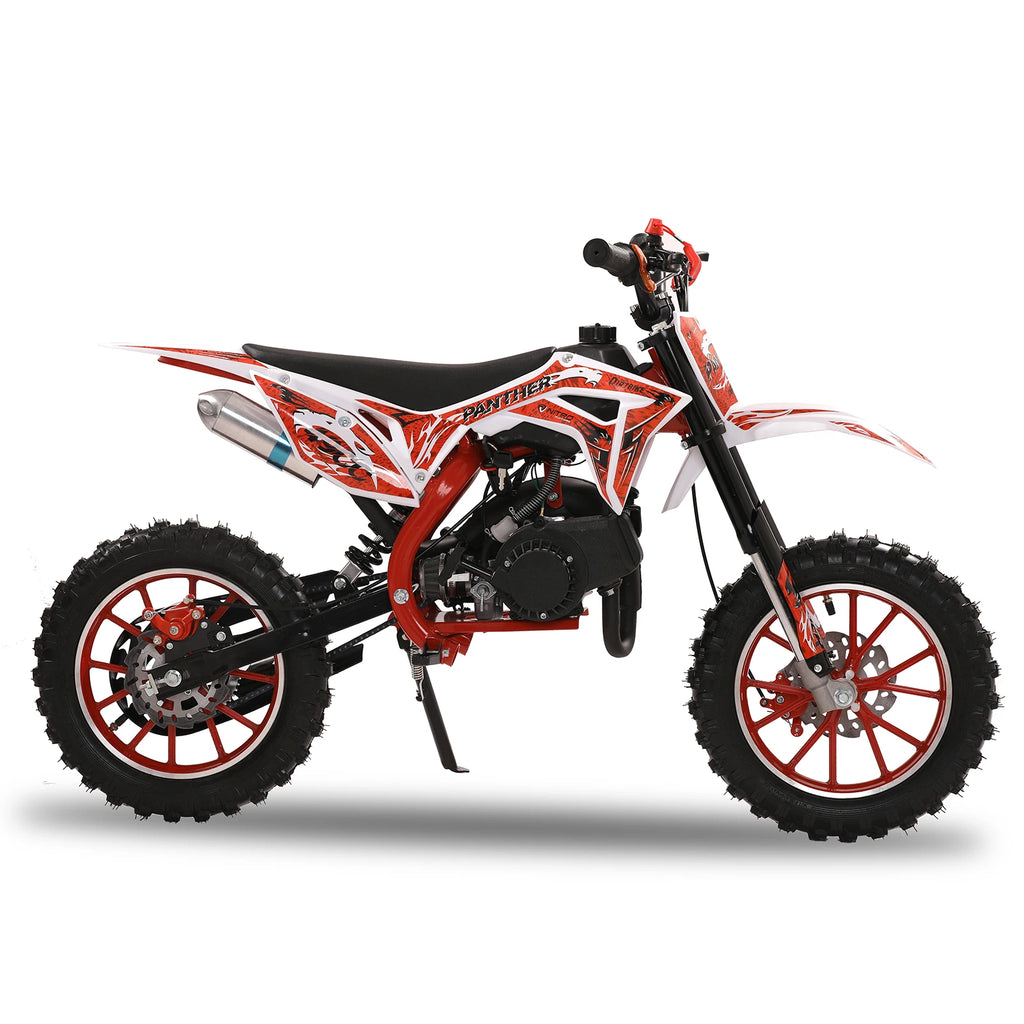 49cc 2-stroke off-road motorcycle, High performance mini motorcycle, equipped with brake system, and other safety devices