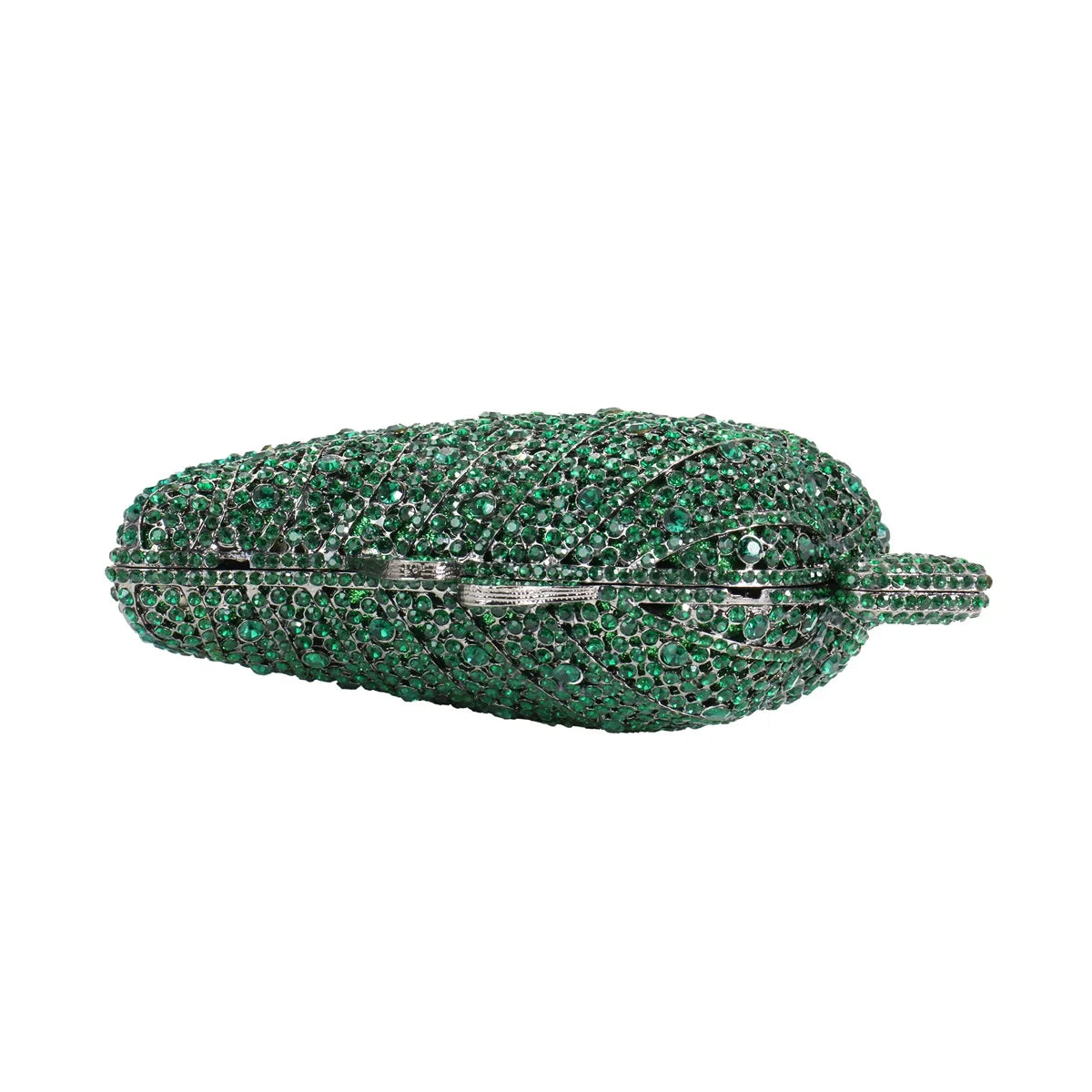 Elegant Women Leaf Shaped Rhinestone Bag Luxury Crystal Clutch Purse Dazzling Diamond Bride Handbag for Cocktail Party