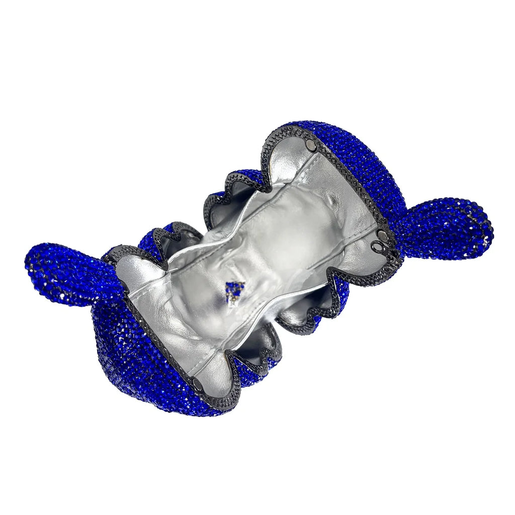 Women Cute Rabbit Rhinestone Evening Bag Luxury Crystal Clutch Prom Party Purse Diamond Handbag for Dating