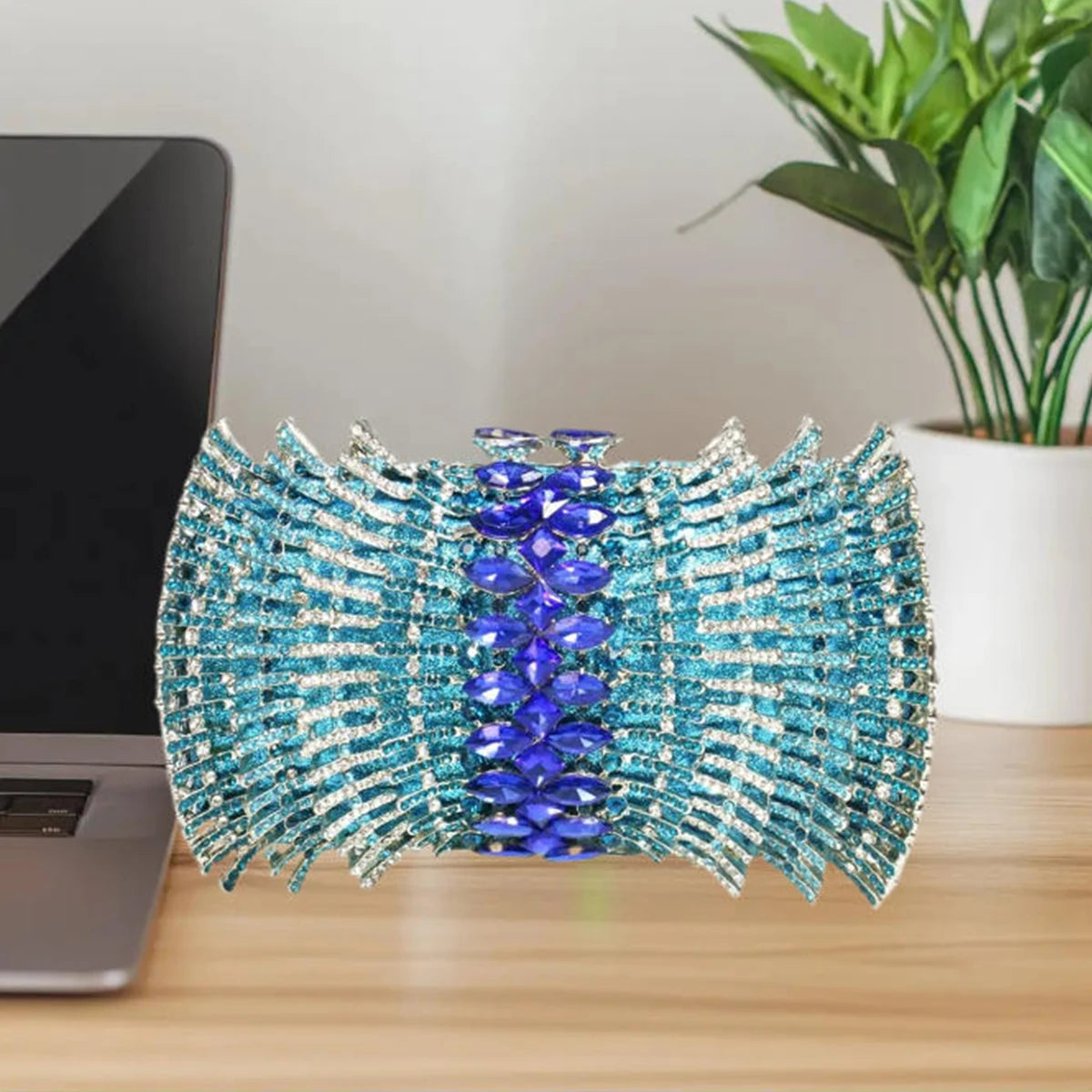 Women Luxury Rhinestone Evening Purse Glitter Crystal Clutch Bag Wedding Handbag for Cocktail Party