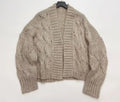 New Women High Quality Long Sleeve Mohair Wool Knitted Cardigan Tops Elegant Casual Loose Hollow Out Sweater Chic Luxury Autumn