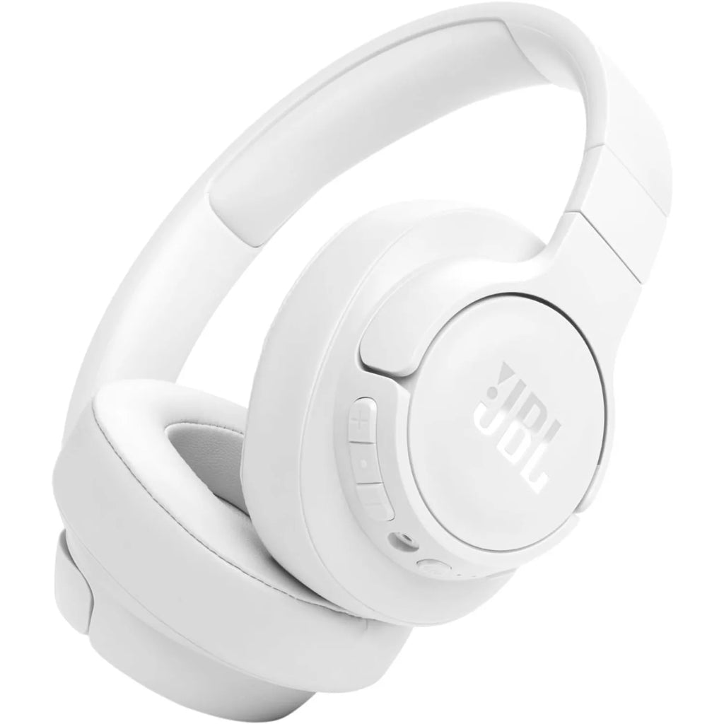 JBL Tune 770NC Wireless Over-Ear Headphones with Adaptive Noise Cancelling, Smart Ambient, Bluetooth 5.3, White