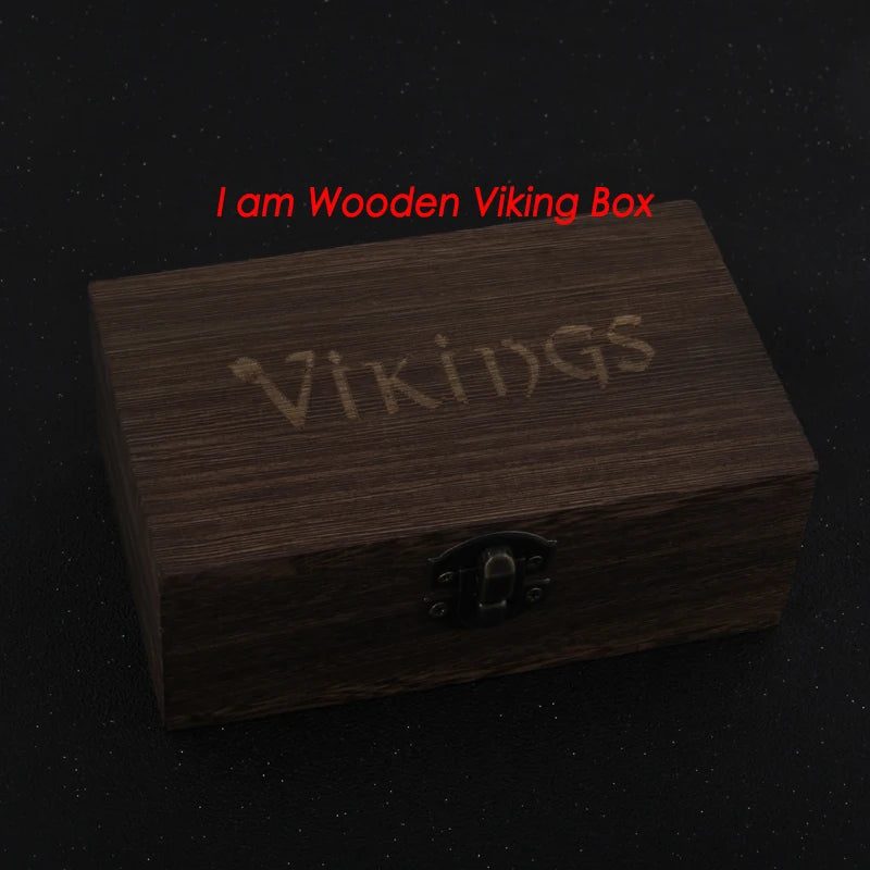 S925 Sterling Silver Norse Viking rune Raven Bangle with wood box as men or women gift
