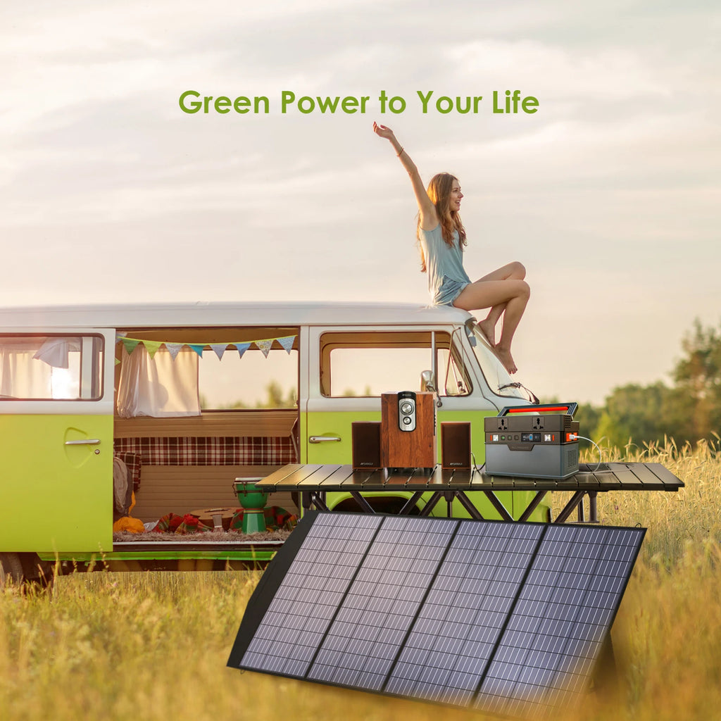 ALLPOWERS Portable Solar Panel 18V Foldable Solar Panel Kit with Solar Output Waterproof IP66 Solar Charger for RV Laptops Camp