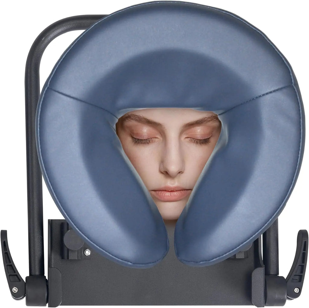 Adjustable Headrest Massage Kit for Home with Face Pillow and Cushion Support - Royal Blue