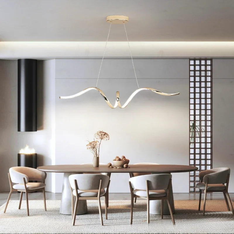 Nordic Modern Minimalism Pendant Lights Led Pendant Lamp Dining Room Kitchen Island Led Chandelier Dining Table Remote Control