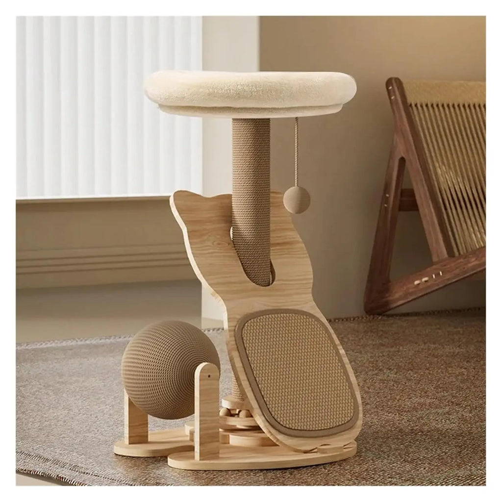cat Tower, Household Sisal Cat Climbing Frame Small Toy Nest Solid Wood Turntable Pet Product Supplies Scratchers, Customized