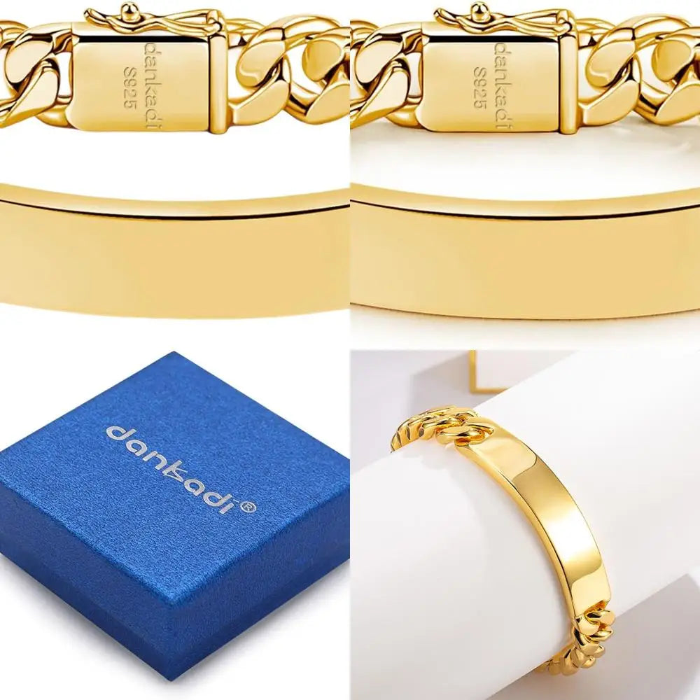 Sterling Silver 925 Miami Cuban Link Bracelet, 12mm Rectangular, Sizes 7-10, Thick Curb Chain Jewelry