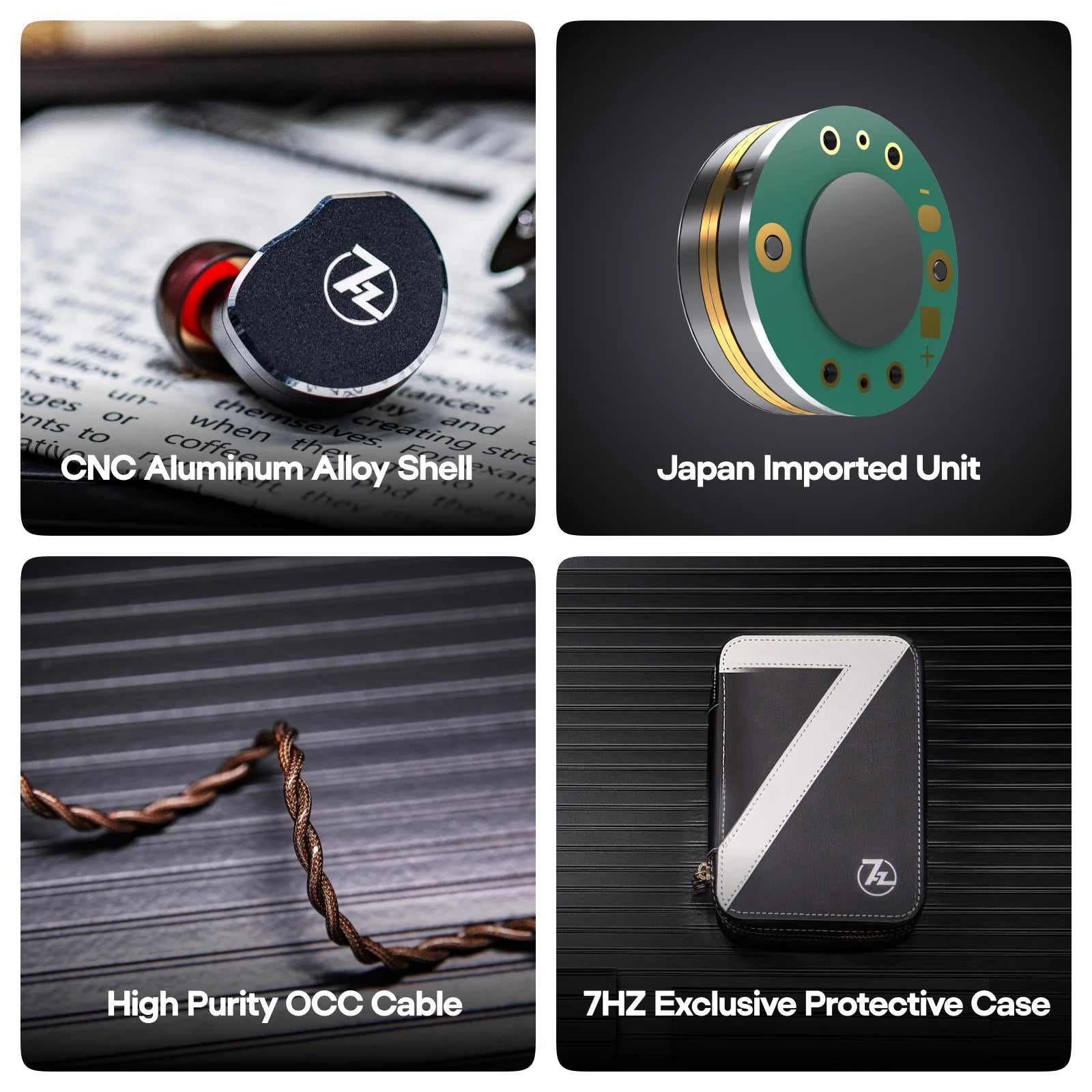 7Hz x Crinacle: Diablo/Divine Planar Magnetic Driver In-Ear Monitors with Premium Aluminum Shells & Detachable Cable