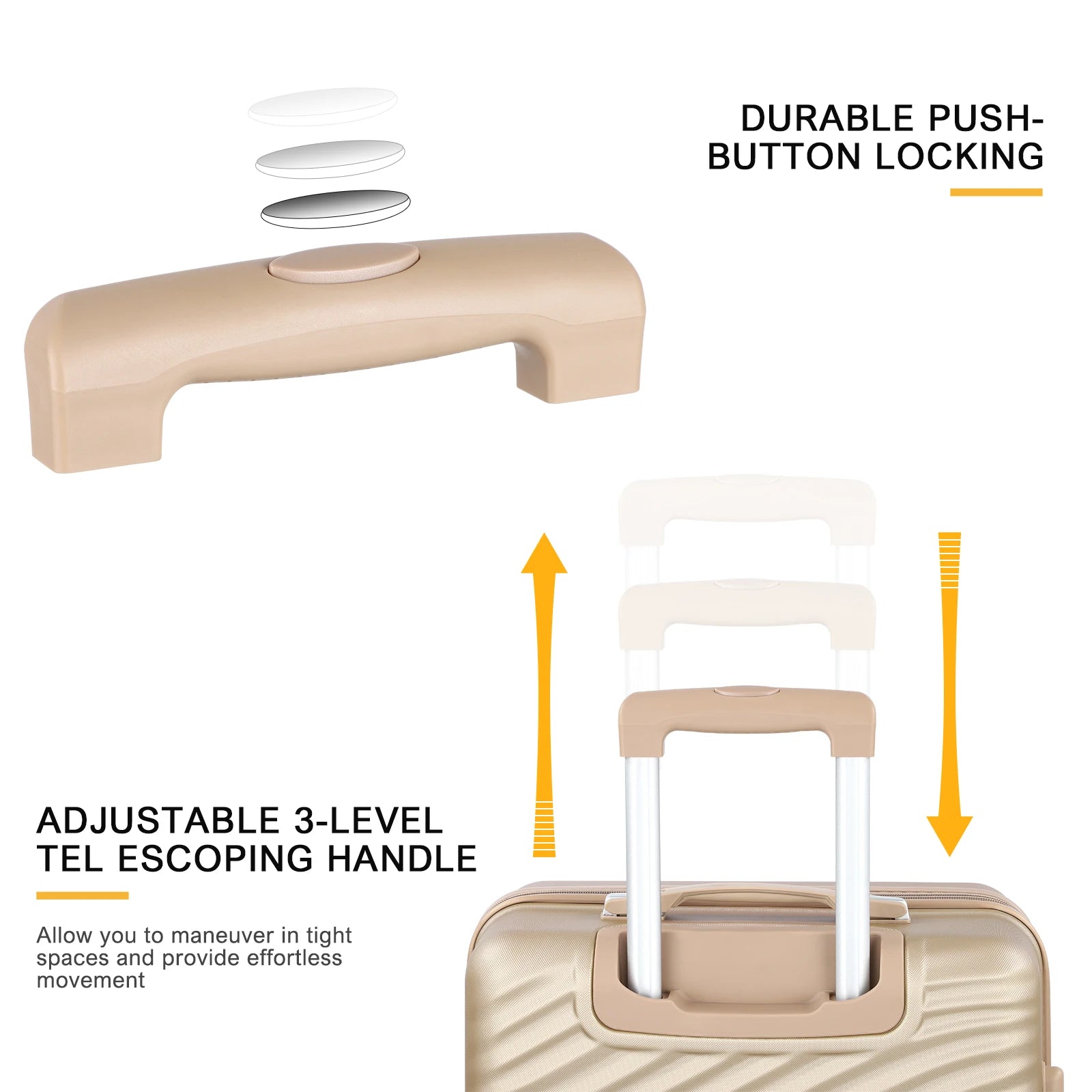 PC+ABS Expandable Luggage with Double Spinner Wheels & TSA Lock - Mint Green Airline Approved