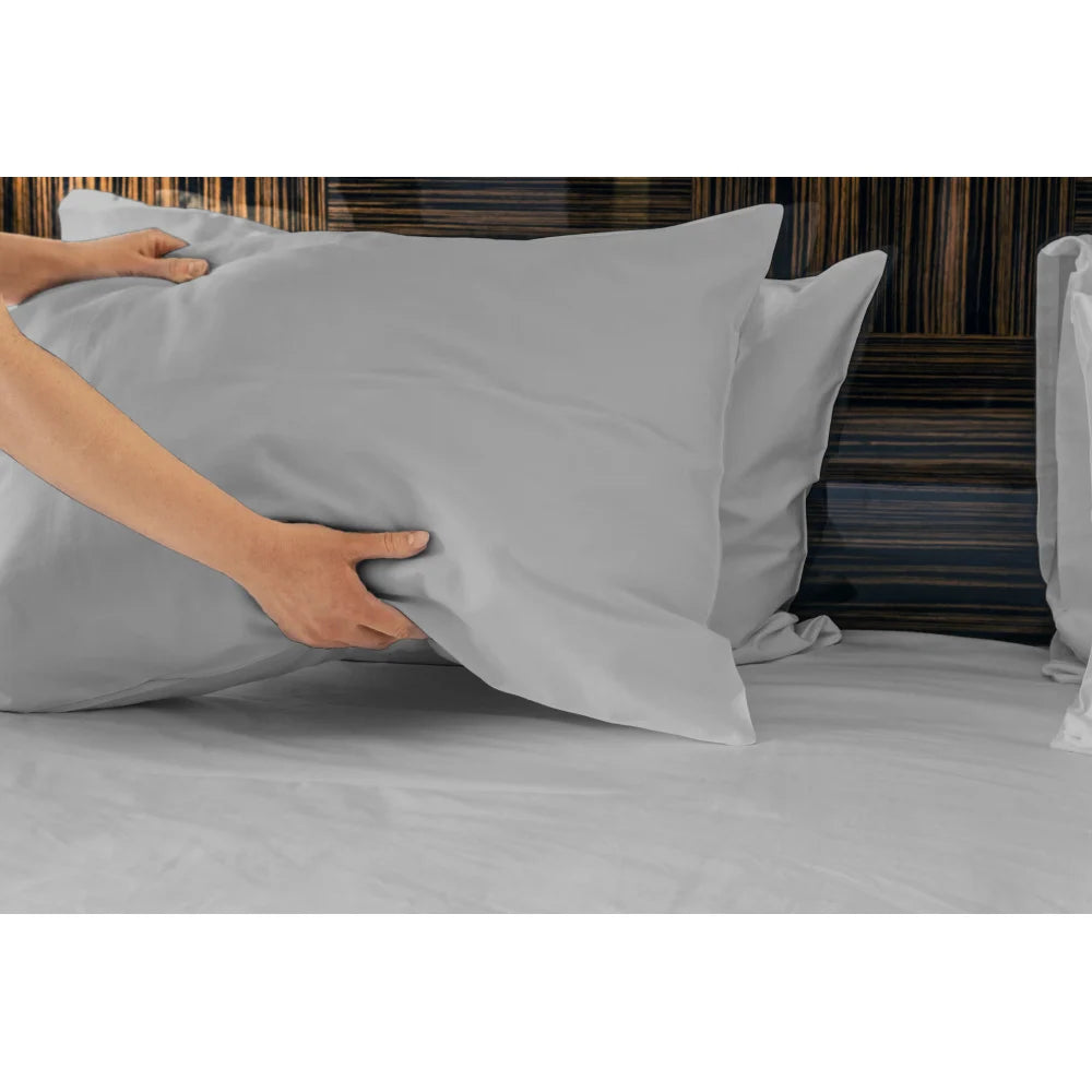 Luxuriously Soft 100% Viscose Derived from Bamboo 4-Piece sheet Set , Oeko-TEX Certified,California King - Lt Gray