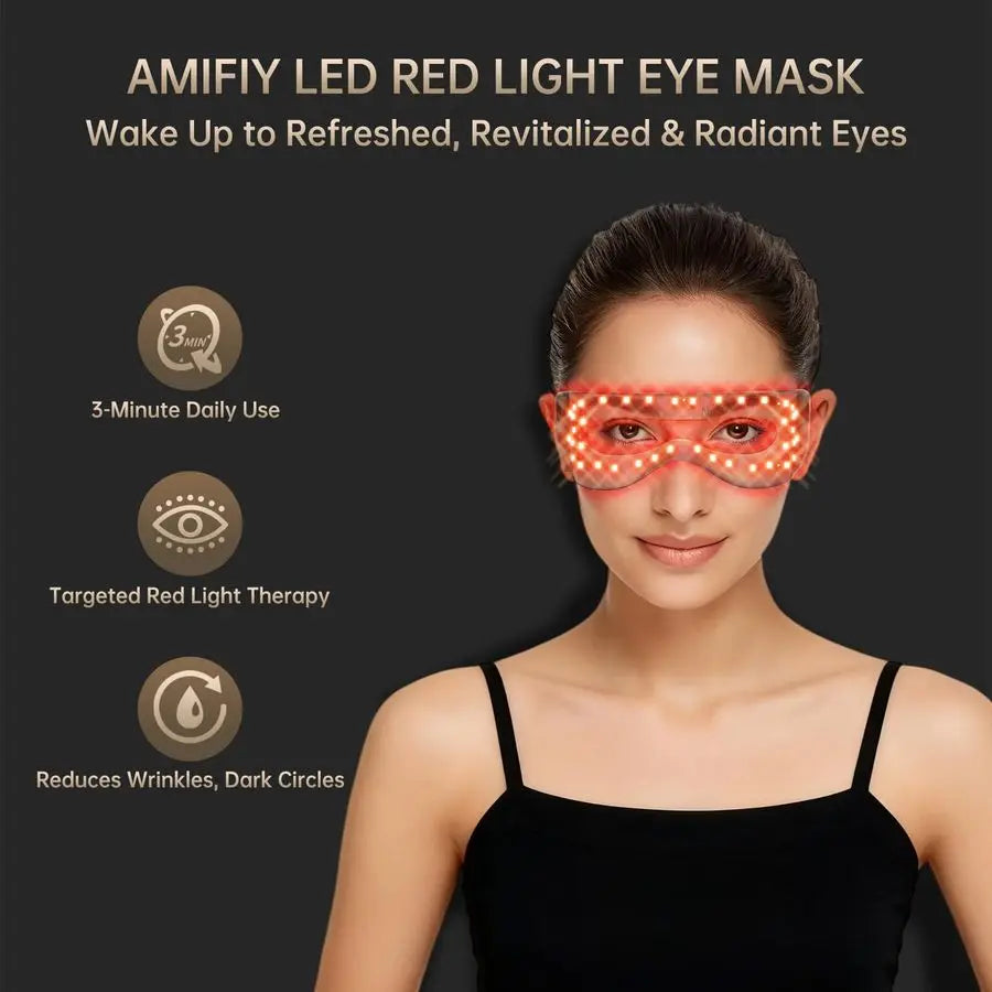 Light Therapy for Eyes, 3 Minutes AroundEyes Red Light Eye Mask, Eye Massager for Reducing Dark Circles and Puffiness, Smoothing