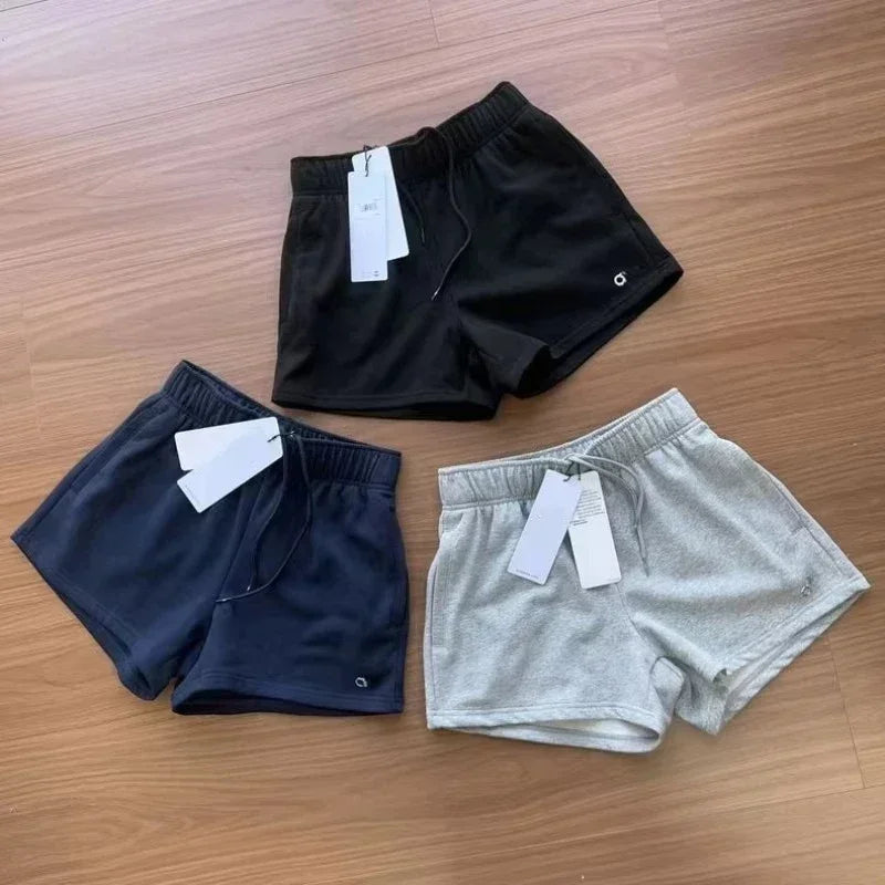 Women's Sports and Fitness Shorts Accolade Short Loose and Comfortable Drawstring Yoga Shorts Casual Jogging Pocket Shorts