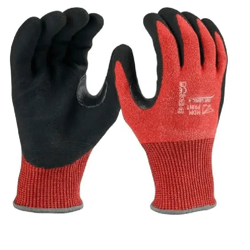 Cut Level 4 Nitrile Dipped Gloves - Small (12 Pairs), A4 Cut Level, 13 ga, Red, S ( 7 )