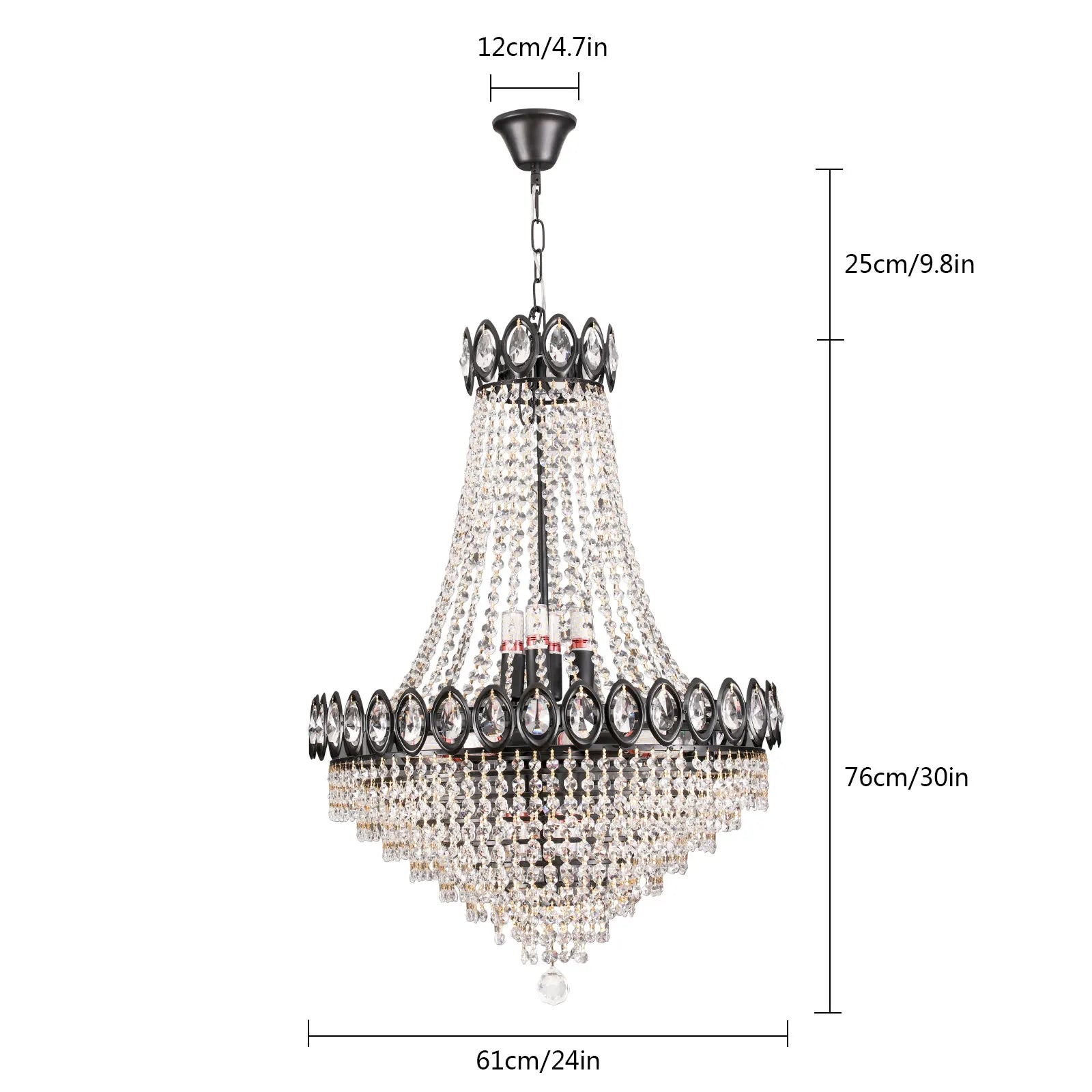 Unique Elegant Crystal Chandelier with Adjustable Chain Soft light for High Ceiling Foyer Entryway Living Room Dining Room