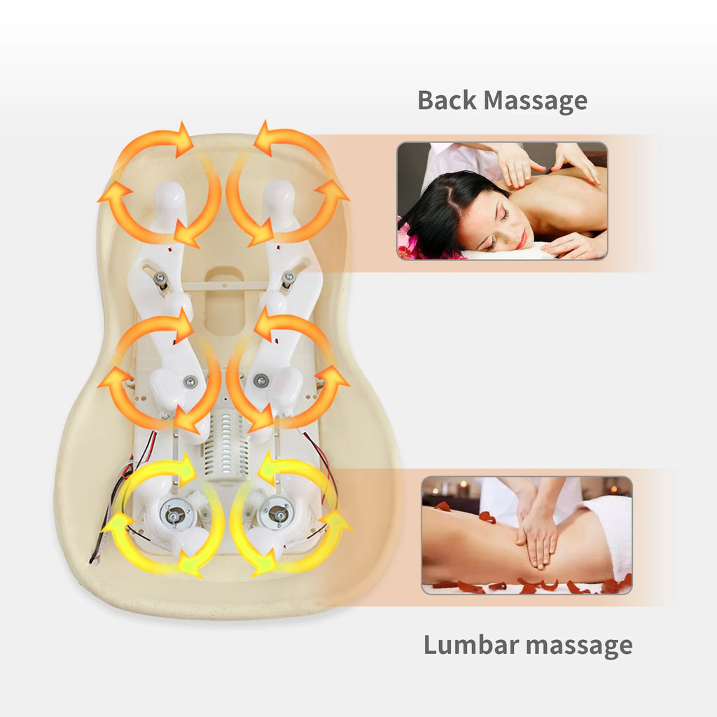 Car Massage Cushion Fast Shipment Electric Heating Shiatsu Thai Massage Back Waist Massager 3D design Kneading 12massage nodes