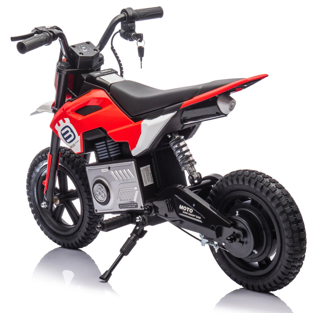 24V 200W Electric Motorcycle, 3.11-9.32MPH Max Speed, Rear Shock Absorber, LED Light, Bluetooth & Music