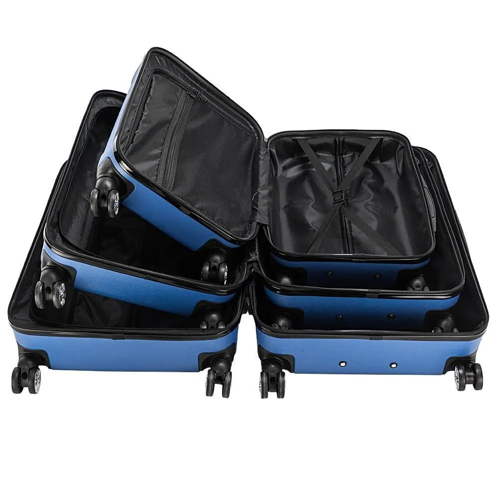 Lot 3 Luggage Set ABS Trolley Spinner 20"/24"/28" Suitcase Travel Organizer