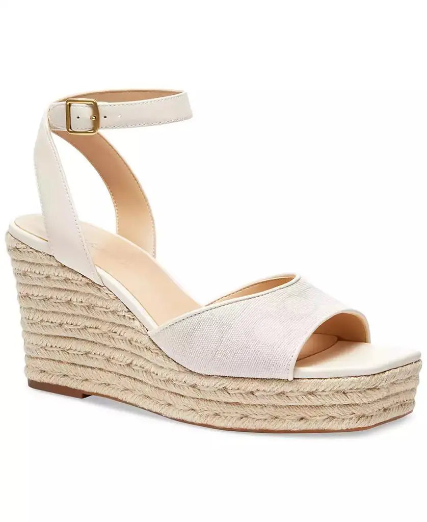 COACH | Signature C Canvas Open-Toe Espadrille Wedge Sandals