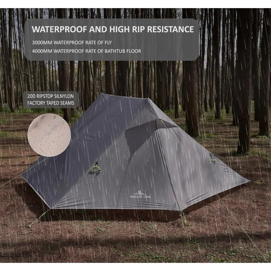 Altair Two Ultralight Backpacking Tent 2 Person Trekking Pole Backpacking Tent Waterproof Compact 3 Season Double Wall Shelter