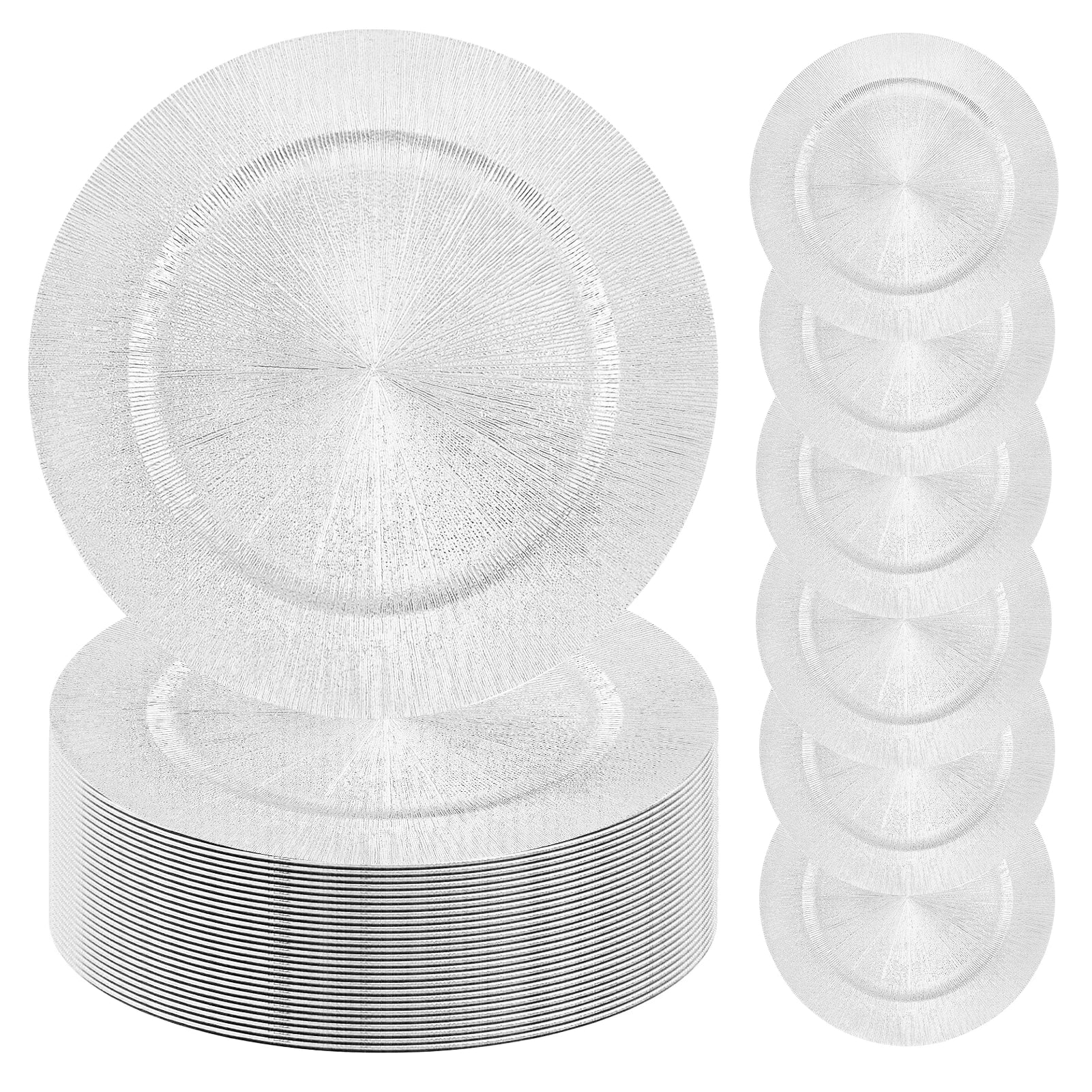 Gold Chargers Plates 13 Inch Golden Charger Plate Decorative Charger Plates,100 Pieces Tableware Dish for Wedding,Events,Parties