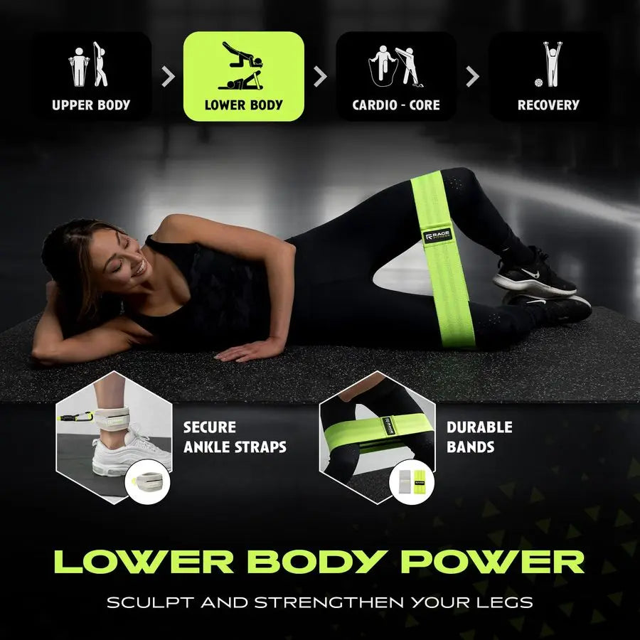 Kit Home Gym Equipment with Carry Bag 10Pcs Resistance Bands Kit with Handles, Door Anchor, Jump Rope, Booty Bands amp More Full