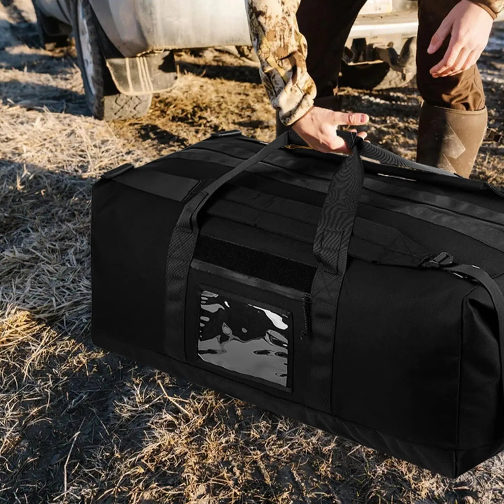 130L Tactical Duffle Bag - Waterproof, Foldable Military Travel Backpack for Camping, Hunting, Gym & Weekender Use