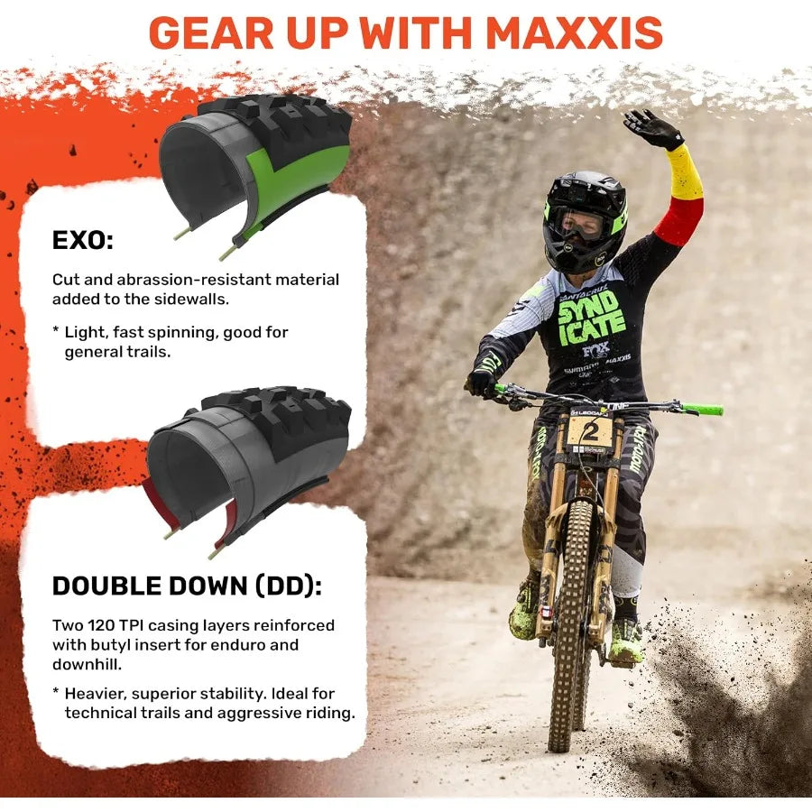 Aggressor - 2 Pack - 26 27.5 29 - Mountain Bike Tire Tubeless Ready Engineered for High-Speed Performance on Hard-Packed and Ro