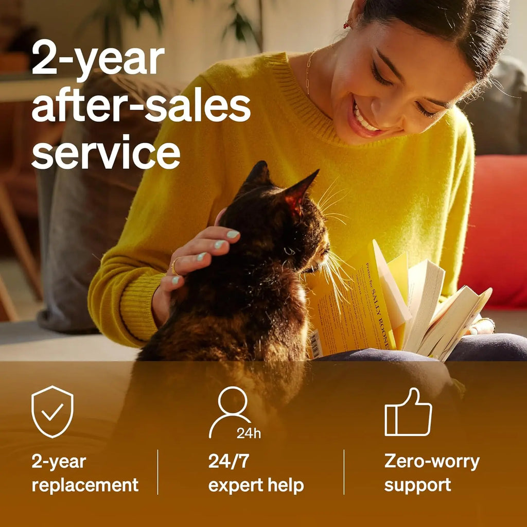 Wi-Fi Automatic Cat Feeder, 2L Rechargeable Pet Food Dispenser, 30-Day Battery, Black