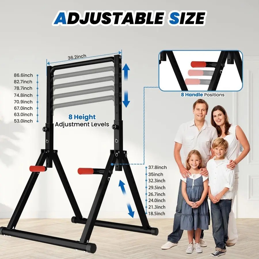 Power Tower Pull Up Bar Free Standing, Adjustable Foldable Pull Up Station, Home Gym Strength Training Equipment 700LBS