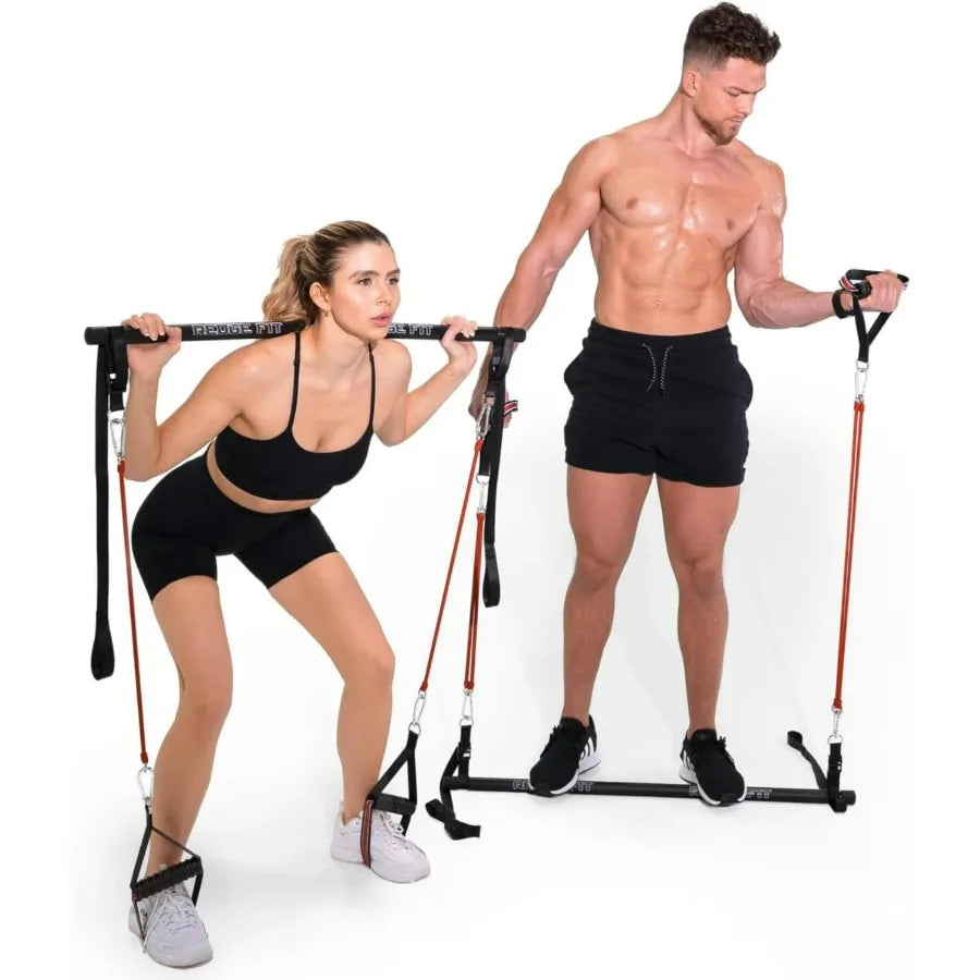 Complete Portable Full Body Home Gym Park Workout Set I Best Gift for Christmas I Resistance Bands for Beginners to Elite Athlet
