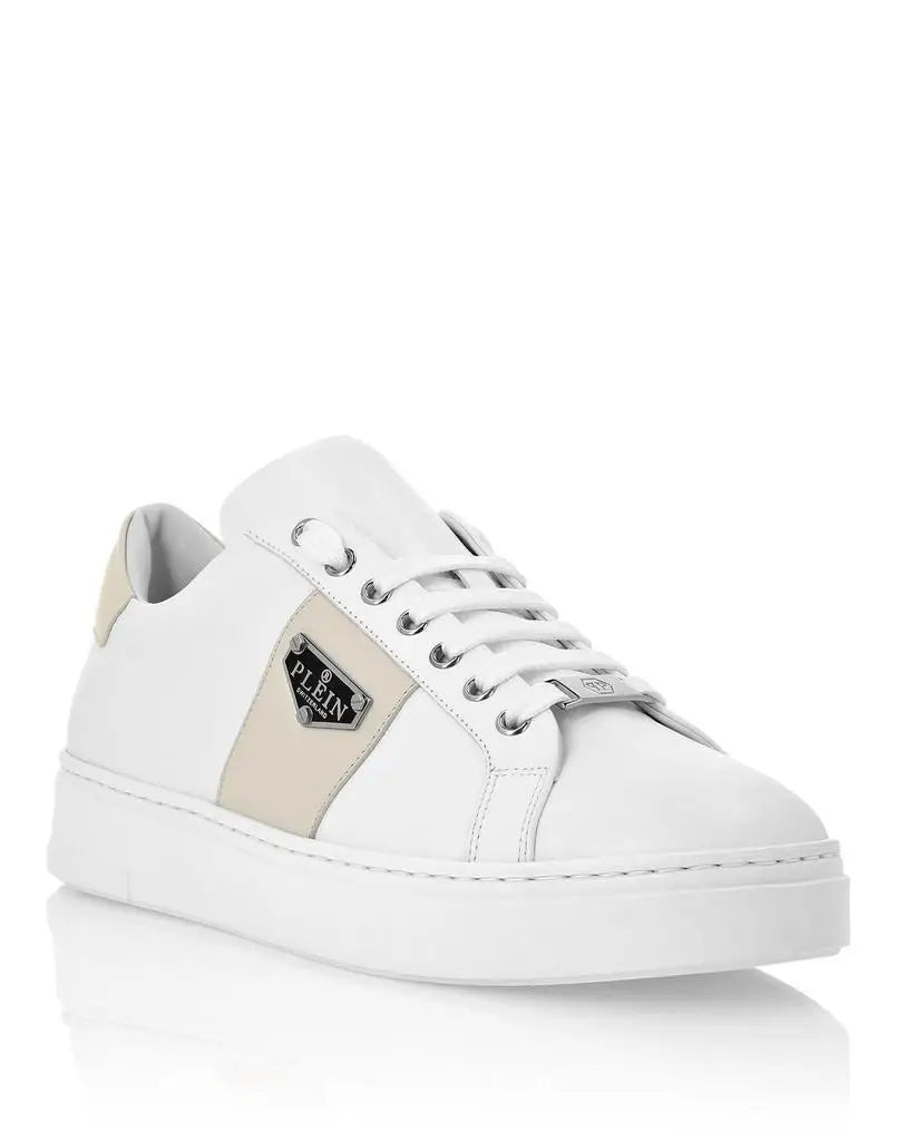 Philipp Plein Men's Low-Top Triangular Design Fashion Sneakers Casual Comfortable Shoes