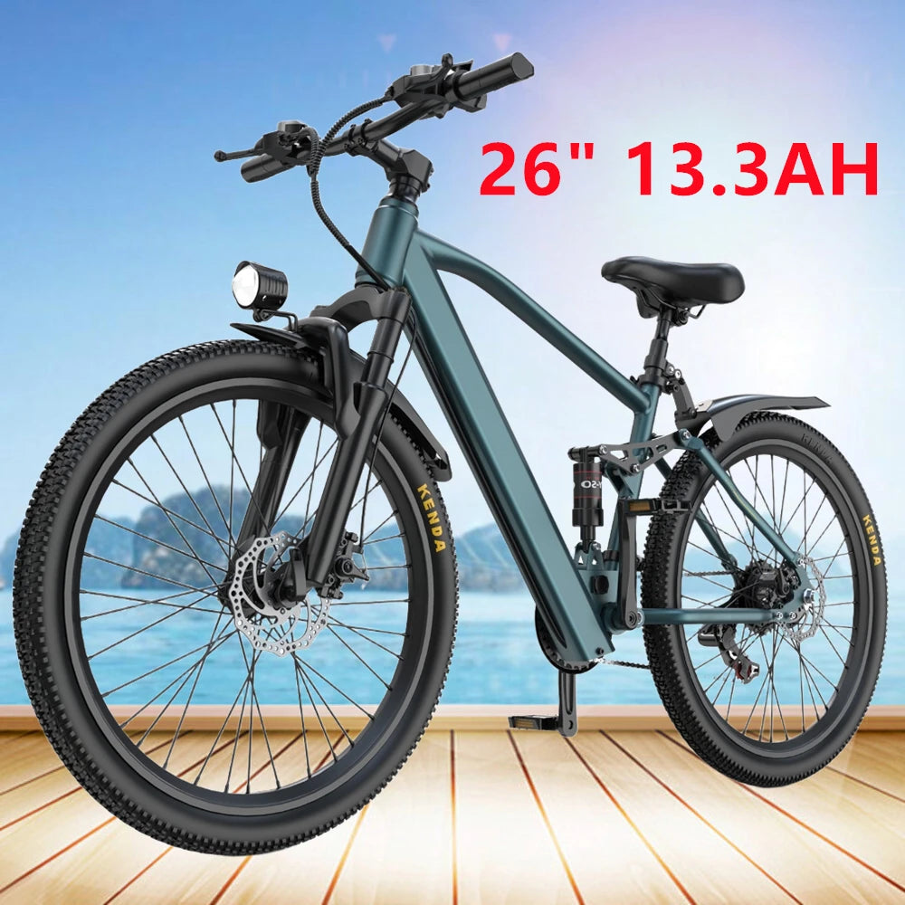 26" 24" Electric Motorcycles E Bike For Adults, 600W Peak Motor Ebike 23.9Mph 36V 10.3AH 13.3AH Adults Electric Mountain Bicycle