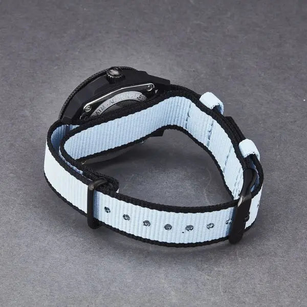 Alpina Womens 'Seastrong Diver Gyre' Blue MOP Dial Blue Canvas Strap Automatic Watch AL-525LMPLNB3VG6