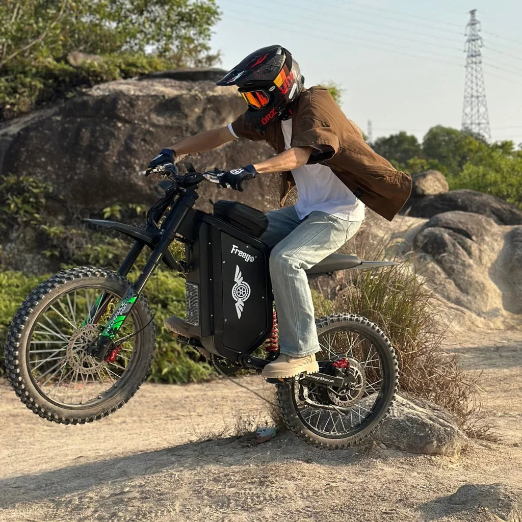 Freego X3 Electric Dirt Bike for Adults 8000W Motor Electric Motorcycle 72V50A Battery Speed 56MPH Electric Bike Hydraulic Brake